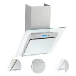 Skycook Dunstabzugshaube Umluftset 60cm 640m³/h Glas Edelstahl -Heimladen 60002313 yy 0006 detail cooker hood 60 cm