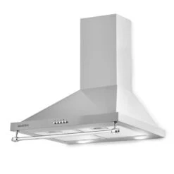 Montblanc Dunstabzugshaube Umluftset 610m³/h 165W 2x1,5W Silbergrau -Heimladen 60002320 yy 0006 front Klarstein Montblanc 60 Dunstabzugshaube silbergrau