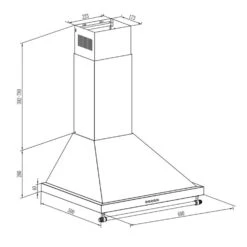 Montblanc Dunstabzugshaube Umluftset 610m³/h 165W 2x1,5W Silbergrau -Heimladen 60002320 yy 0007 logo Klarstein Montblanc 60 Dunstabzugshaube silbergrau