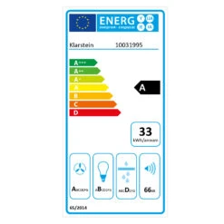 Santa Clara 60 Dunstabzugshaube Umluftset 165W 620 M³/h Schwarz -Heimladen 60002321 energy label