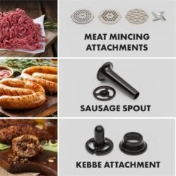 Curve Plus Küchenmaschinen-Set | 5l | 4-in-1 Fleischwolf | Silber -Heimladen 60002330 yy 0003 logo Klarstein Curve Plus Kuechenmaschinen Set silber