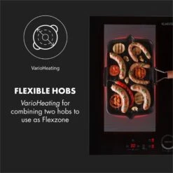 Kalahari Delicatessa Einbau-Ofen-Set Induktion 7000W 68Ltr Schwarz Edelstahl -Heimladen 60002585 yy 0008 logo Klarstein Delicatessa 60 Einbaukochfeld schwarz