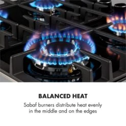 Kalahari Ignito Einbau-Ofen-Set Elektro / Gas 68Ltr Schwarz Edelstahl -Heimladen 60002586 yy 0008 logo Klarstein Ignito 4 Zonen Gaskochfeld schwarz