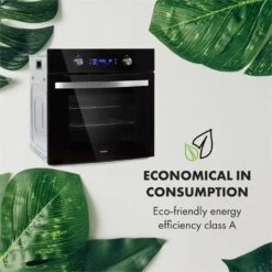 Gusteau Ignito Einbau-Ofen-Set Elektro / Gas 64Ltr Schwarz Edelstahl -Heimladen 60002595 yy 0006 logo Klarstein Gusteau Elektrischer Einbaubackofen schwarz