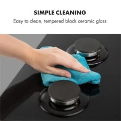 Gusteau Ignito Einbau-Ofen-Set Elektro / Gas 64Ltr Schwarz Edelstahl -Heimladen 60002595 yy 0010 logo Klarstein Ignito 4 Zonen Gaskochfeld schwarz