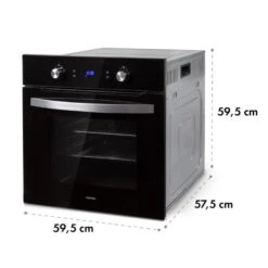 Gusteau Ignito Einbau-Ofen-Set Elektro / Gas 64Ltr Schwarz Edelstahl -Heimladen 60002595 yy 0012 logo Klarstein Gusteau Elektrischer Einbaubackofen schwarz